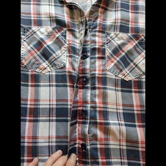 Plaid button down shirt by Aqua Size Large ~EUC~ - Picture 5 of 8
